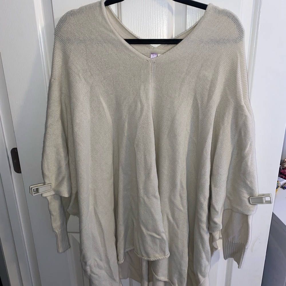 Off white poncho sweater